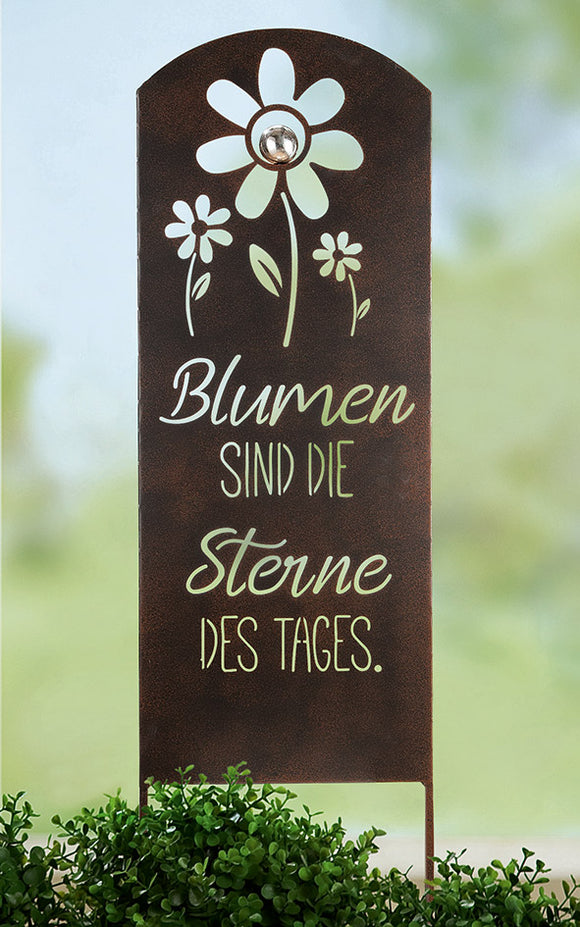 Gartenstecker mit Spruch 35 x 90cm